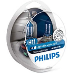 Philips Diamond Vision H1 Otomobil Far Ampulü Beyaz Işık